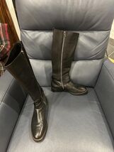 COACH black leather silver turnlock TALL FLAT riding boots - $99.00