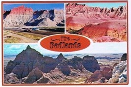 South Dakota Postcard Badlands National Monument Multi View - £1.65 GBP