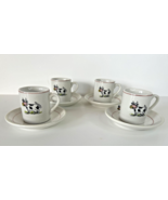 Child’s SET OF 4 MATCHING CUPS &amp; SAUCERS - COW - $300.98 MXN