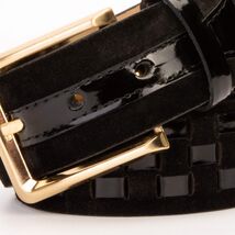 The Eugene Black & Gold Woven Leather Belt image 2