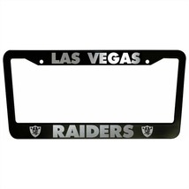 - SET of 2 - Las Vegas Raiders Black Plastic License Plate Frame Truck C... - $21.59