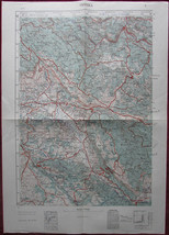 1957 Original Military Topographic Map Vrhnika Slovenia Yugoslavia JNA D... - $45.11