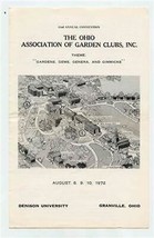 The Ohio Association of Garden Clubs Program 1972 Denison University Gra... - £10.90 GBP
