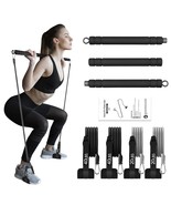 Pilates Bar Kit With Resistance Bands, Exercise Fitness Equipment For Wo... - £37.65 GBP