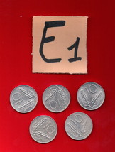lot 10 lire Italian Republic Italy 5 coin coins 1955 1979 1980 1981 1982-
sho... - £10.18 GBP