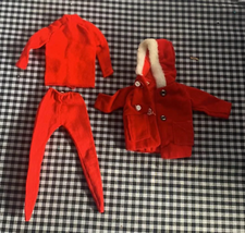 Vintage Barbie Red Jacket Pants &amp; Shirt Hong Kong Set #58 - $20.28