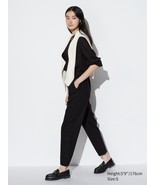 Uniqlo Linen Cotton Tapered Pants Black Size Medium NWT - $945.83 MXN