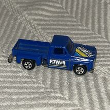 1978 Yatming Chevy Stepside Pickup Truck 1/64 Power Blue 1/64 Scale - $9.75