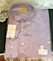 Upperline Clothiers Men&#39;s Classic Cotton Dress Shirt Size M Purple - £21.18 GBP