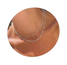 Necklaces for Women Silver Plated Layering Box - £43.31 GBP