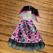 MONSTER HIGH DRESS DRACULAURA SHRIEKWRECKED NAUTICAL PINK WHITE DOLL CLO... - $9.18