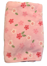 Carters Child of Mine Floral Baby Girl Blanket Pink Green Flowers Plush ... - £39.56 GBP