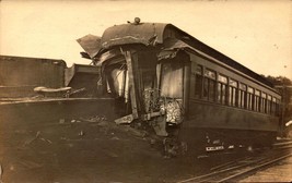 1904-1918 Azo Stamp Box Real Photo POSTCARD-TRAIN Wreck (Location Unknown) BK52 - £3.88 GBP