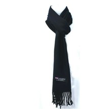 Solid Black For Womens Mens Winter Scarf Wool 100% Cashmere Scotland - £13.94 GBP