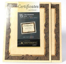 2 Packs Southworth By Neenah Certificates 8 1/2&quot; X 11&quot; Foil Enhanced 15 ... - $15.99