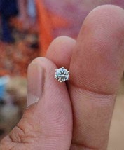 Imitation Diamant Nez Bague 0.50 CT 14k Jaune Plaqué Or Vis Clou Nez Broche - $23.39