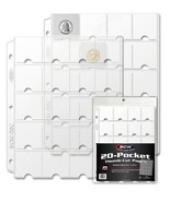 2 packs of 20 (40) BCW 2&quot; x 2&quot; Sized 20-Pocket Vinyl Binder Pages with T... - $42.58 CAD