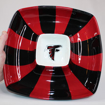 T Cabells Too Atlanta Falcons NFL Dip And Chip Tray Dish Red And Black I... - £19.18 GBP