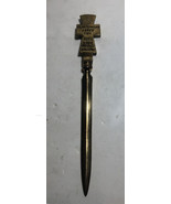Brass Letter Opener, vintage, King Arthur&#39;s Cross from Glastonbury Abbey - $279.30 MXN