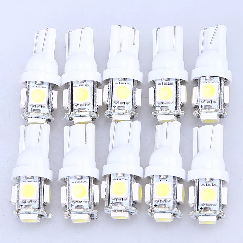 Car LED Light Bulbs - T10 5XSMD 5050, Universal Fit, White Fog Tail Lamp Bulbs - £10.64 GBP
