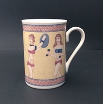 Retro Women In Bikinis Bone China Coffee Mug Cup Past Times - $7.92