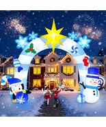 16Ft BIG Blue Winter Archway Christmas Inflatable LED Blow Up Outdoor Ya... - $132.70