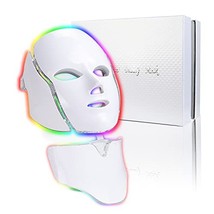 Máscara facial con luz LED, fotón de 7 colores, color azul y rojo, mante... - $260.97