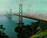 Bay Bridge Oakland San Francisco California Chrome Postcard  - £3.13 GBP