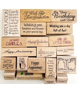 Stamps Rubber Lot Of 20 Celebrations Holidays Mixed Brands Vintage Bulk ... - $754.30 MXN