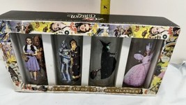 Wizard of Oz 10oz Glasses Tumblers Vadnor Inc Orig Box Tin Man Dorothy Set Of 4 - £23.67 GBP