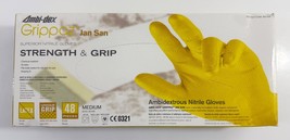 Ambi-dex Grippoz Super Nitrile Gloves 67-306/M Yellow - $16.82