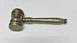 Vintage Solid Brass Judges Gavel Paperweight or Nutcracker 3 5/8 long - $454.37 MXN