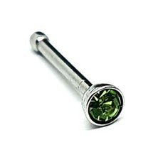 Nasenstecker g23 Titan Peridot 2 mm Zirkonia 20 g (0,8 mm) 1 x Deep Cup Set - £5.22 GBP