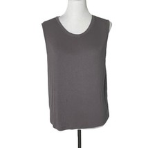 Athleta Sleeveless Tank Top Ribbed Gray Relaxed Workout Pullover Women S... - £12.62 GBP