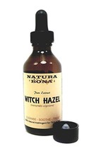 Natura Bona 100% Pure-Natural Witch Hazel Extract; 2 Ounce Amber Glass Bottle wi - £11.05 GBP
