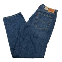 Levis Jeans Womens 31 Low Pro Blue Mid Rise Distressed Straight Leg Deni... - $31.32