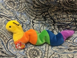 Rare NEW  Ty Beanie Baby &quot;Inch&quot; the Worm with Tag Errors - Retired PVC - £387.65 GBP