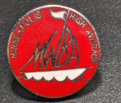 RED MWBA Minneapolis Women&#39;s Bowling Association High Average Lapel Hat Pin - $10.88