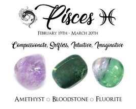 Pisces Crystals ~ Protect, Enhance And Heal Pisces Energy - £11.96 GBP