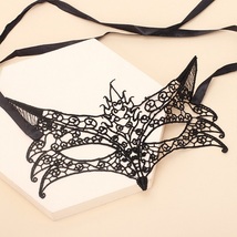 New Exotic Hot Sexy Lace Masquerade Party Black Fox Mask - 8 Pack - £29.90 GBP