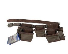 Estwing 7 Pocket Leather Tool Belt Pouch Apron Set 94744 - £60.60 GBP