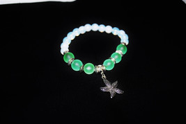 Sea Glass Starfish Stretch Bracelet - £19.93 GBP