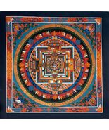 HAND-PAINTED, KALACHAKRA MANDALA, TIBETAN, THANGKA, THANKA , ORIGINAL PA... - €110,59 EUR