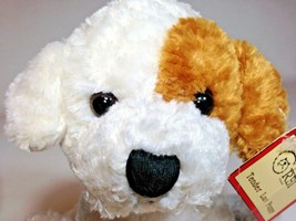 Tender Luv Puppy Dog Plush White Brown 7&quot; Stuffed Animal TAG RBI Ron Banafato  - £17.29 GBP