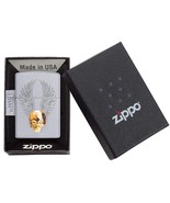 Zippo Windproof Engraved Gold Crystal Skull Emblem Lighter - €36,91 EUR