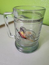 Vintage Princess House 1982 Fpul Bird Pheasant Glass Beer Mug Stein 5.25... - $38.22