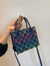Raw Edge Plaid Shoulder Bag - $22.26