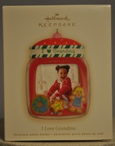 Hallmark - I Love Grandma Cooke Jar - Photo Holder - 2008 Keepsake Ornam... - $11.28