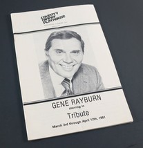 Vintage 1981 Gene Rayburn TRIBUTE Country Dinner Playhouse - £6.70 GBP