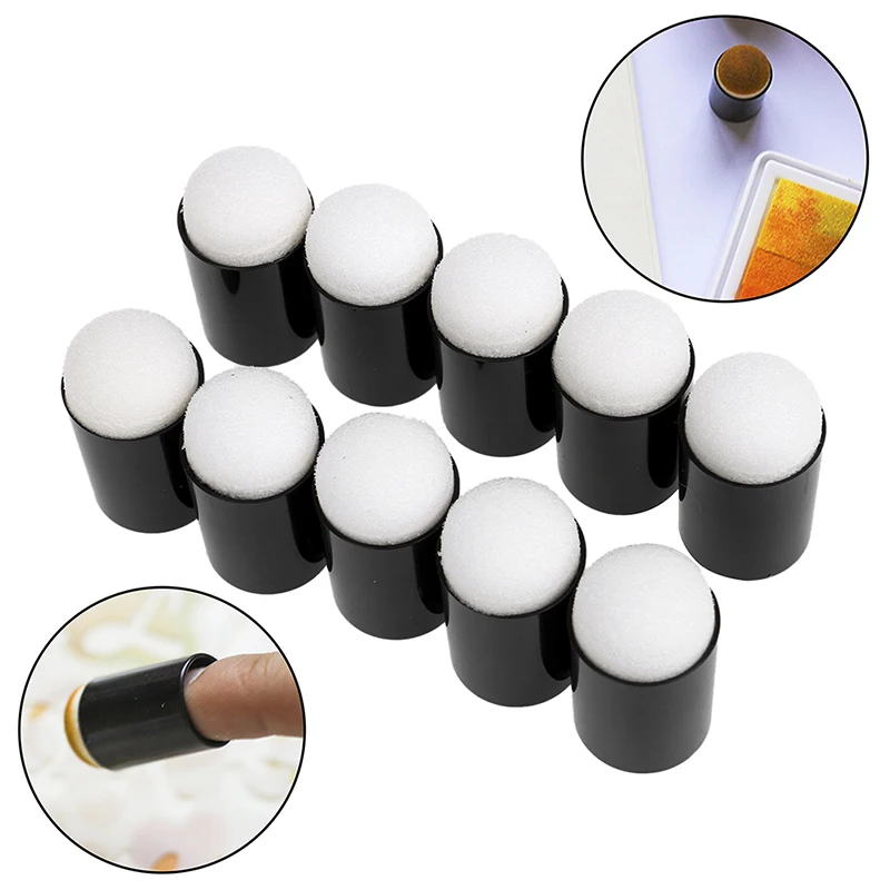 10Pcs Child Finger Sponge Daubers Paint Ink Pads Stamping Brush Handmade DIY Cra - £19.30 GBP